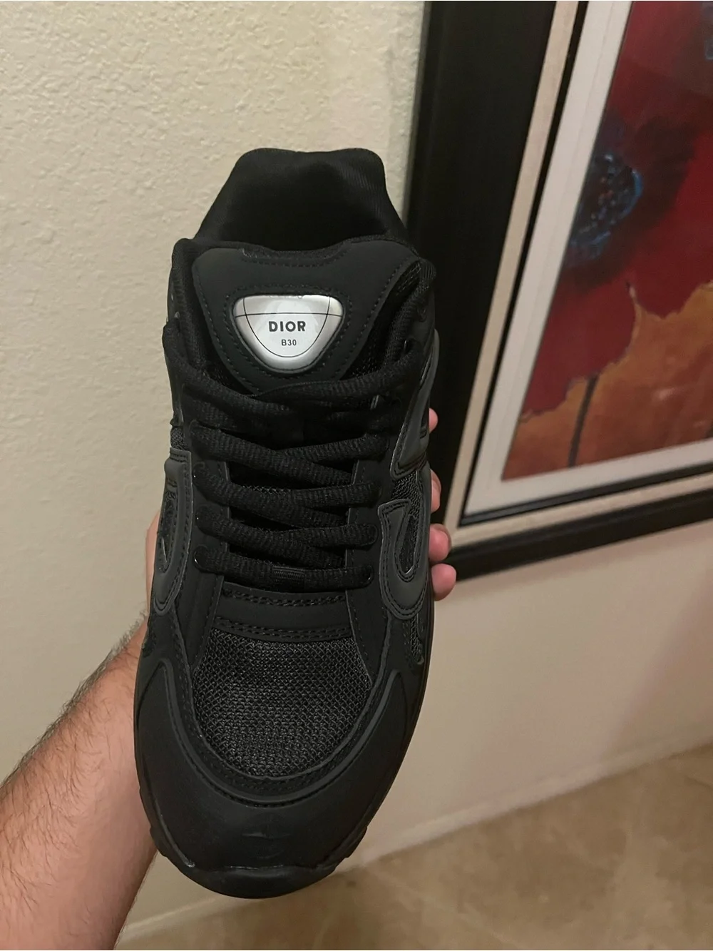 Men's Dior X stone island b30 All-Black  Shoe